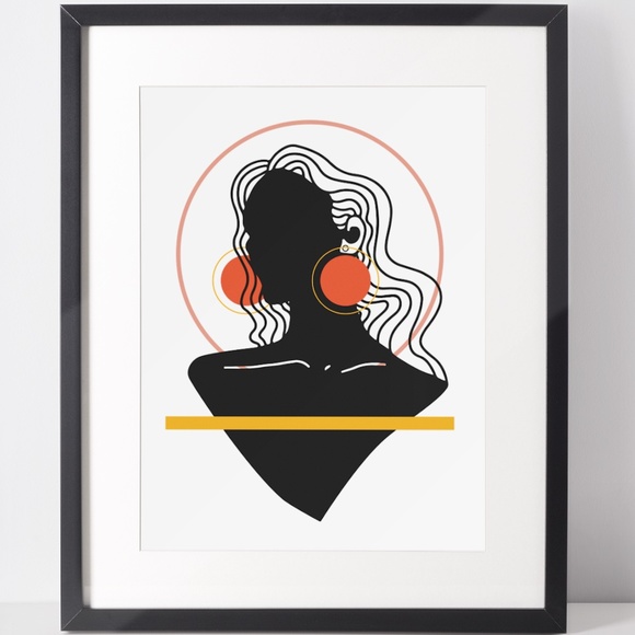 Other - Modern Abstract Woman Wall Art Print Unframed